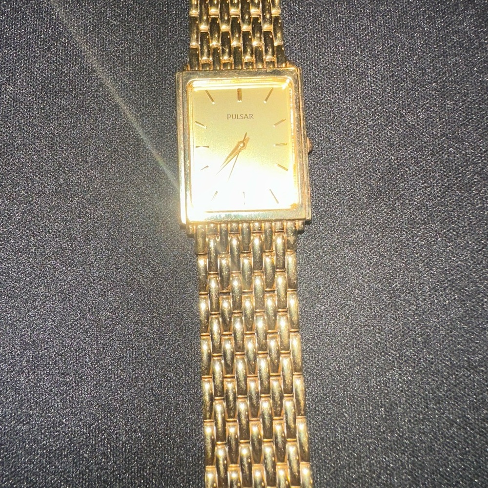 Pulsar Gold Square Face Watch